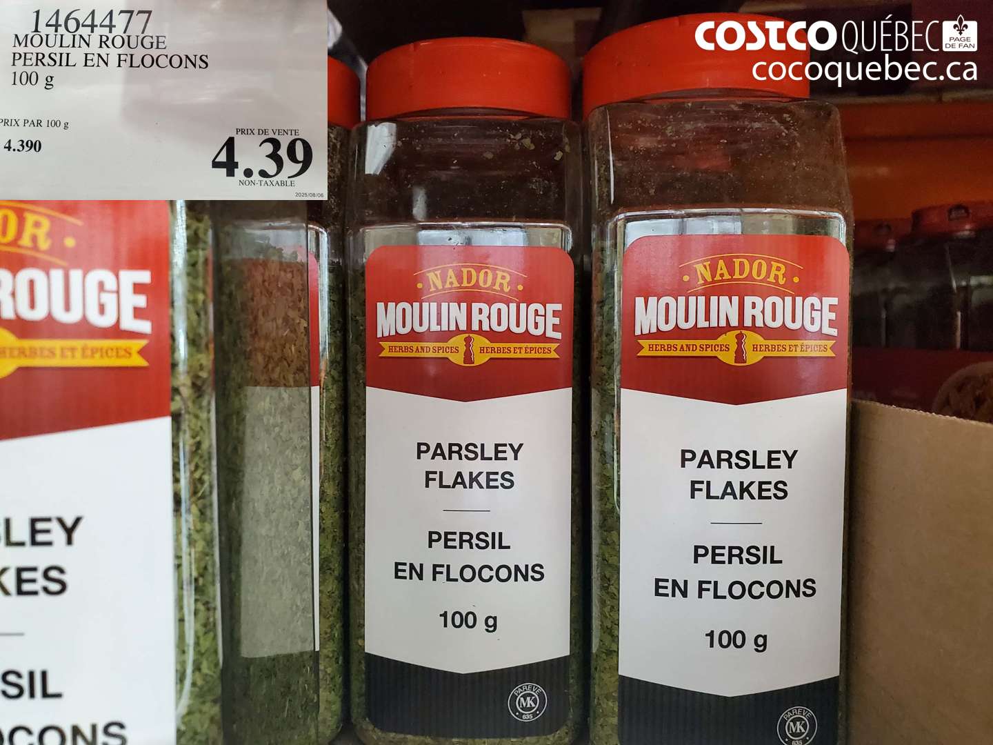 1464477 MOULIN ROUGE PERSIL EN FLOCONS $4.39
