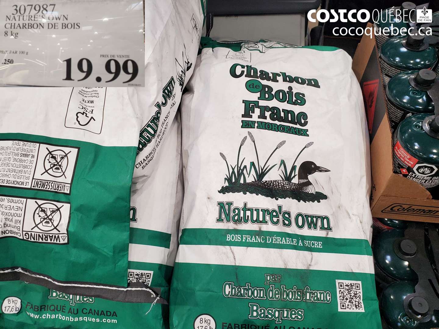 307987 NATURE'S OWN CHARBON DE BOIS $19.99
