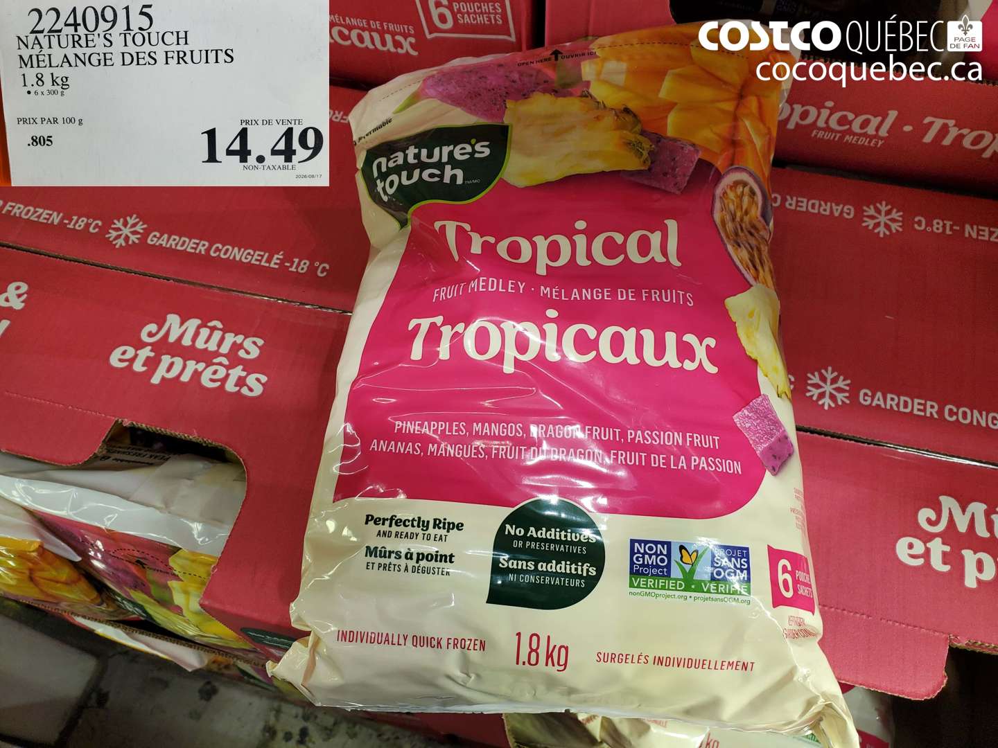 2240915 NATURE'S TOUCH MÉLANGE DES FRUITS $14.49