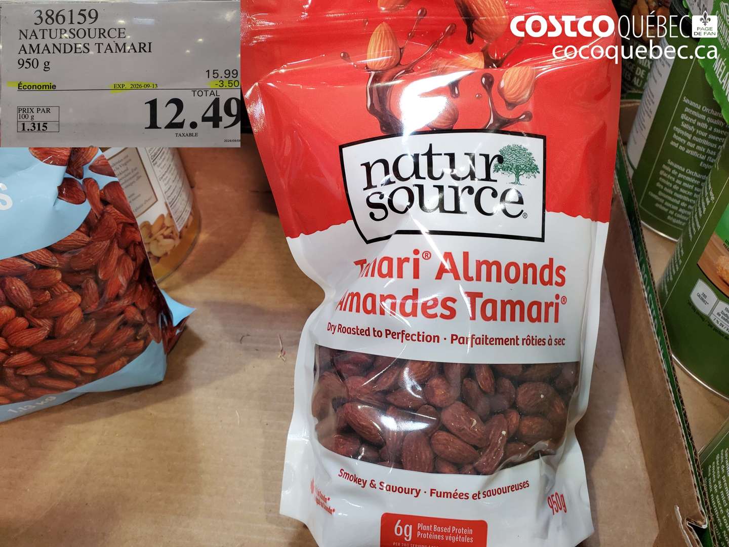 386159 NATURSOURCE AMANDES TAMARI ($3.50 INSTANT SAVINGS EXPIRES ON 2026-09-13) $12.49