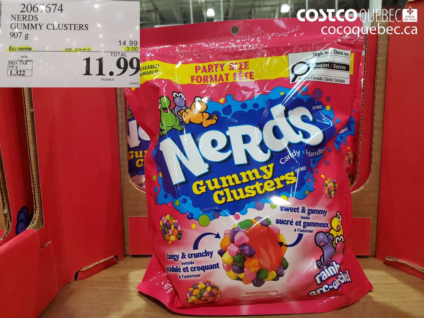 2067674 NERDS GUMMY CLUSTERS ($3.00 INSTANT SAVINGS EXPIRES ON 2026-09-22) $11.99