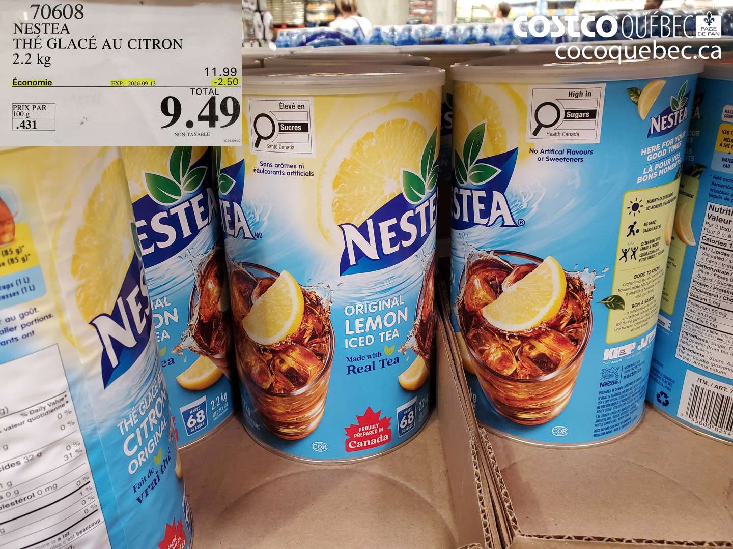 70608 NESTEA THÉ GLACÉ AU CITRON ($2.50 INSTANT SAVINGS EXPIRES ON 2026-09-13) $9.49