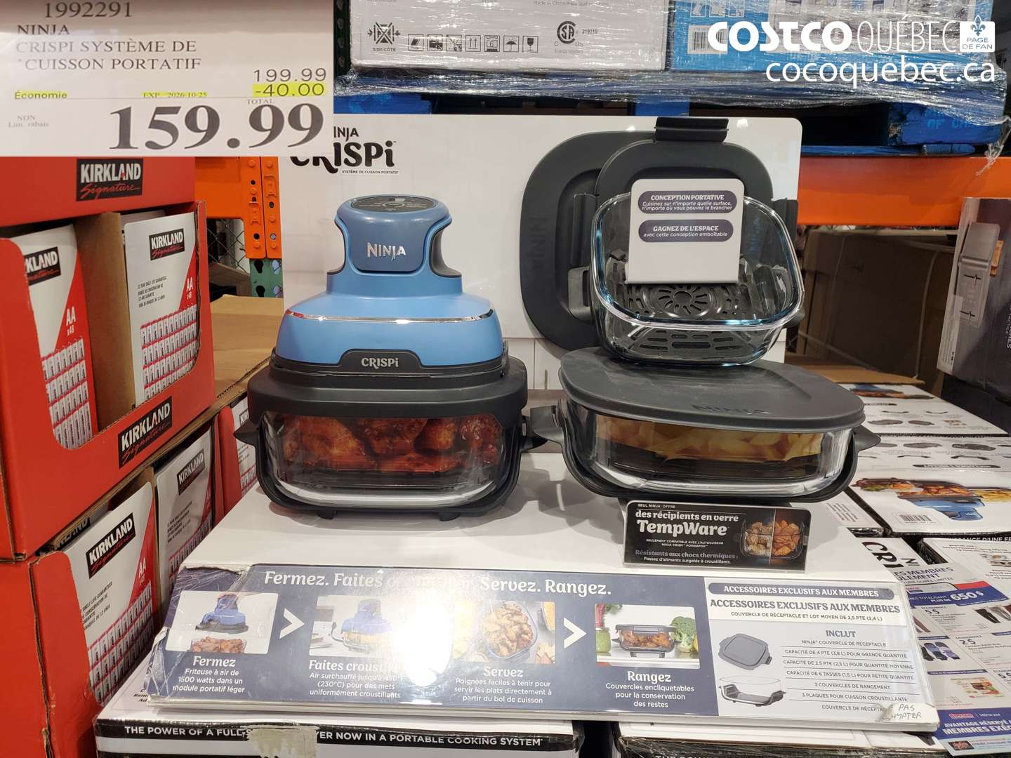 1992291 NINJA CRISPI SYSTÈME DE CUISSON PORTATIF ($40.00 INSTANT SAVINGS EXPIRES ON 2026-10-25) $159.99