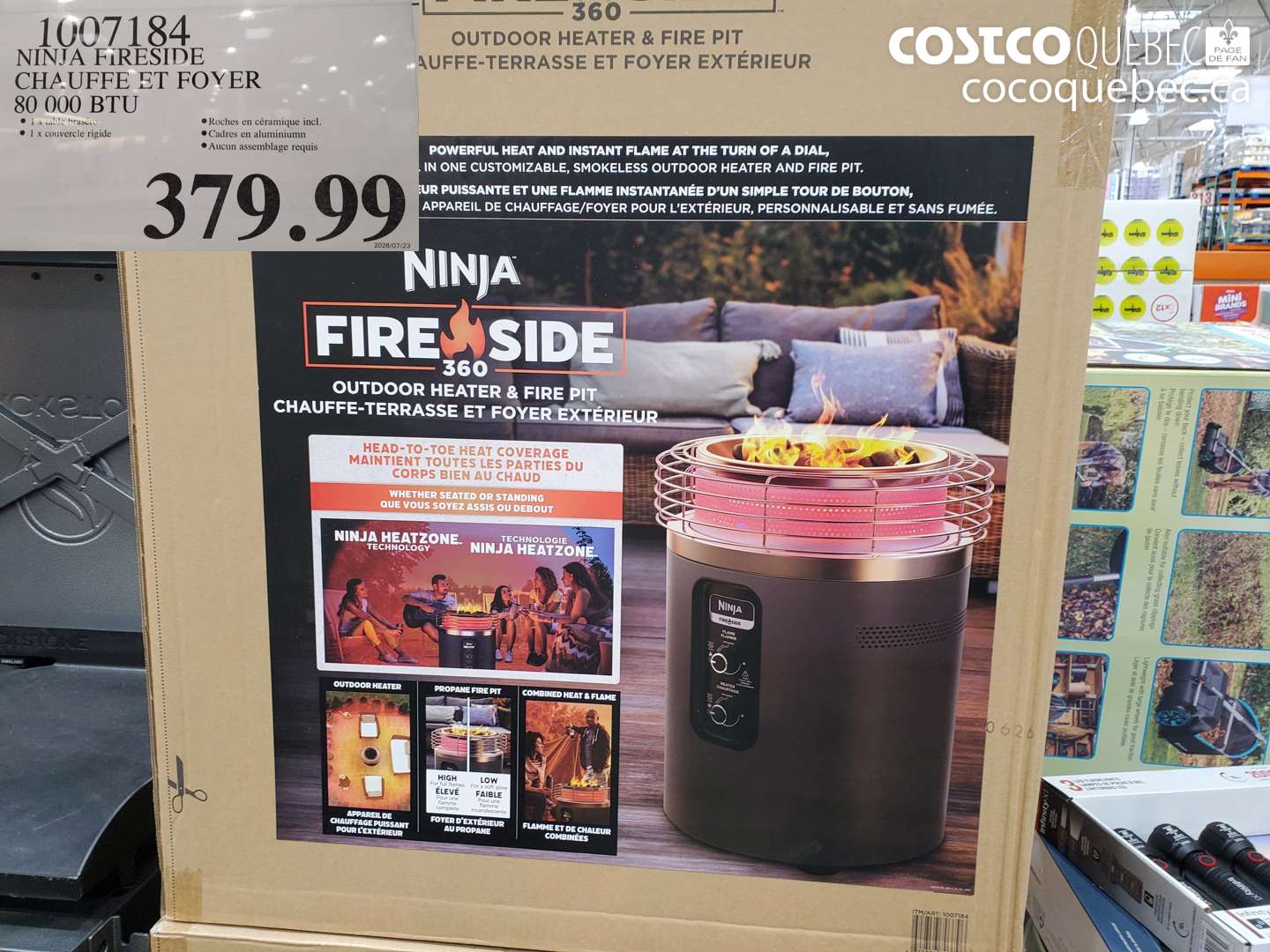 1007184 NINJA FIRESIDE CHAUFFE ET FOYER 80 000 BTU $379.99