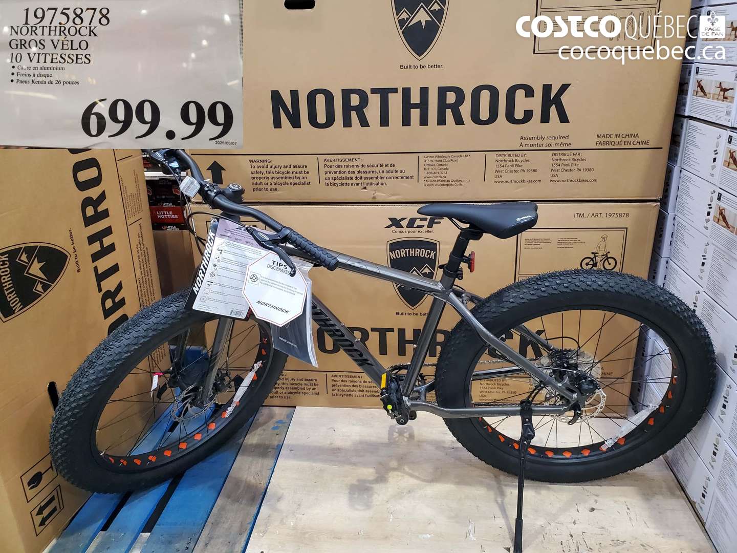 1975878 NORTHROCK GROS VÉLO 10 VITESSES $699.99