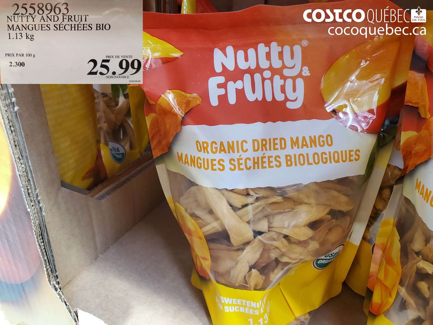 2558963 NUTTY AND FRUIT MANGUES SÉCHÉES BIO $25.99