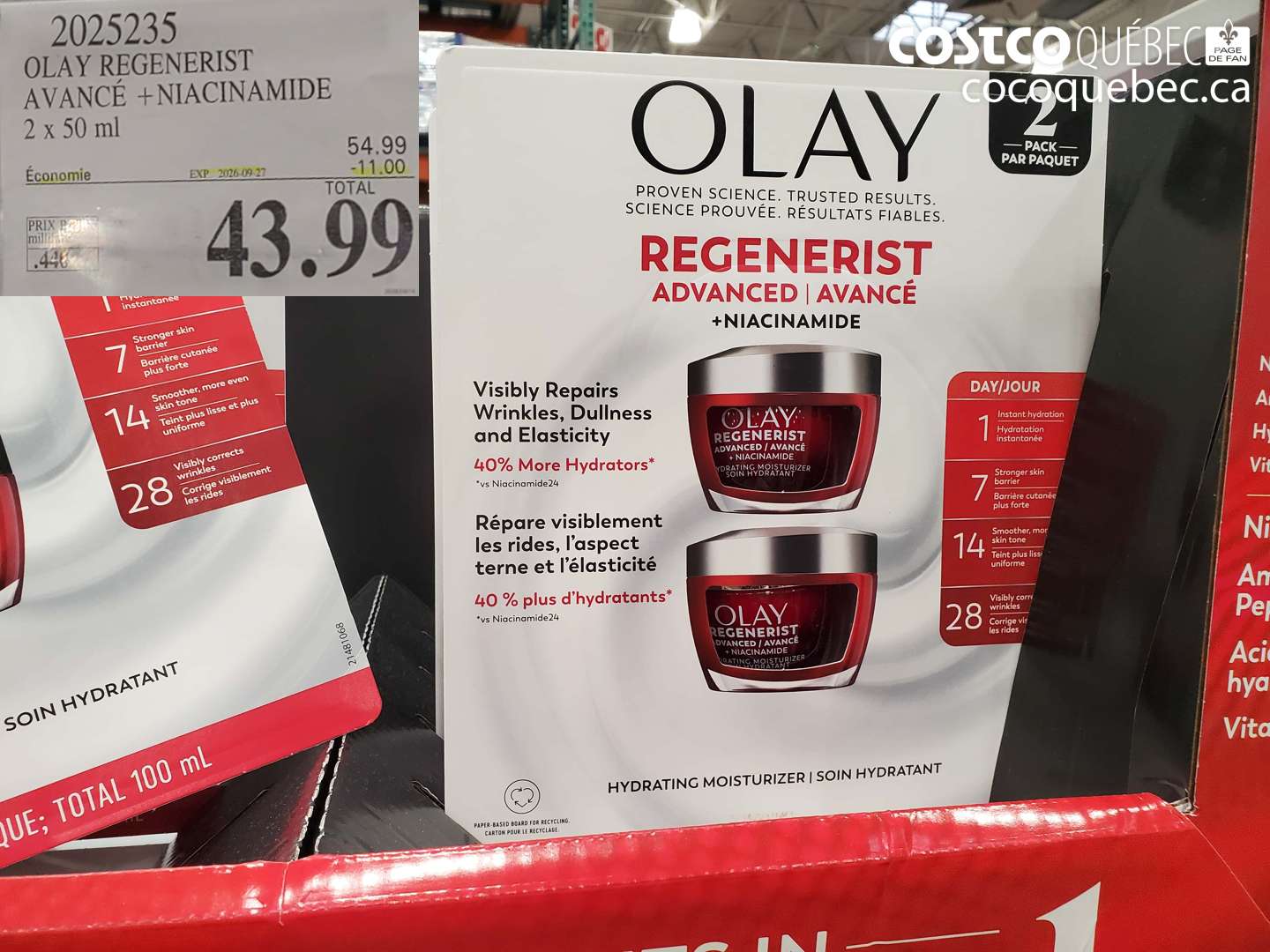 2025235 OLAY REGENERIST AVANCÉ + NIACINAMIDE ($11.00 INSTANT SAVINGS EXPIRES ON 2026-09-27) $43.99