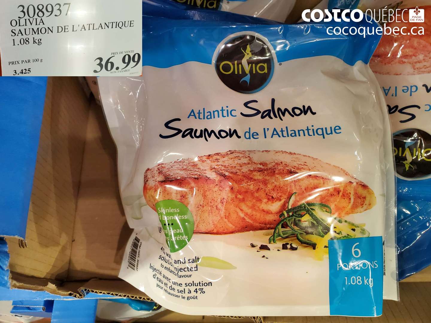 308937 OLIVIA SAUMON DE L'ATLANTIQUE $36.99