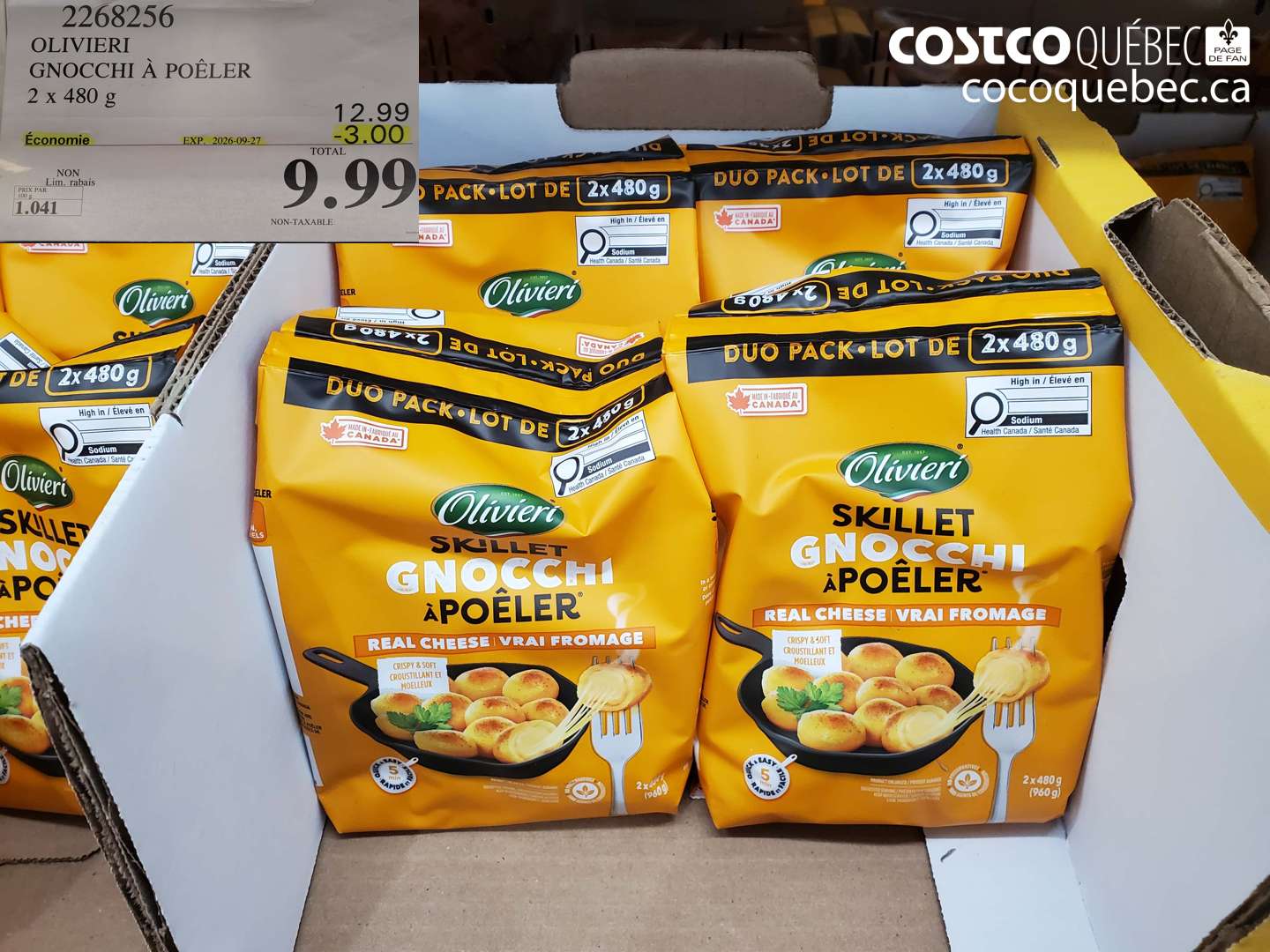 2268256 OLIVIERI GNOCCHI À POÊLER ($3.00 INSTANT SAVINGS EXPIRES ON 2026-09-27) $9.99