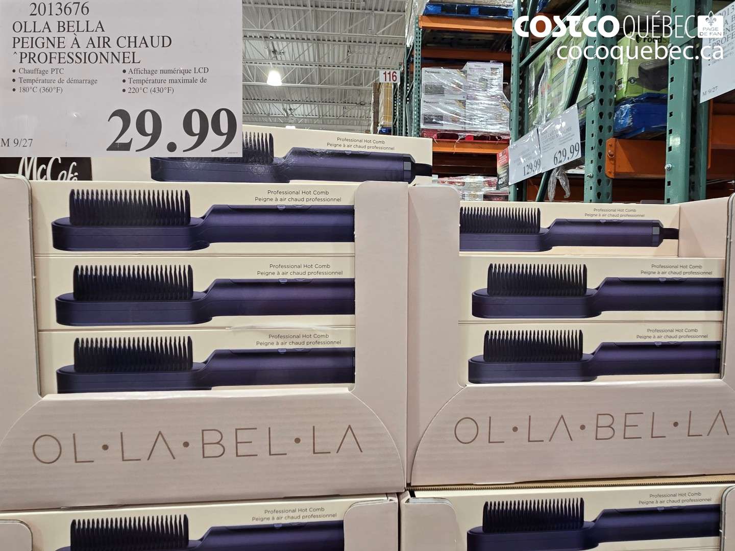 2013676 OLLA BELLA PEIGNE À AIR CHAUD PROFESSIONNEL $29.99