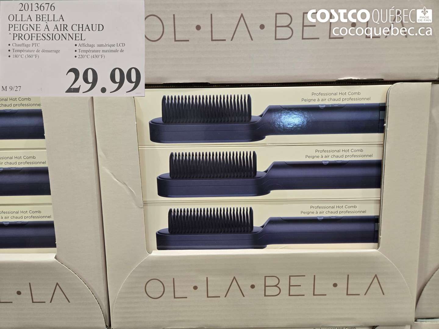2013676 OLLA BELLA PEIGNE À AIR CHAUD PROFESSIONNEL $29.99