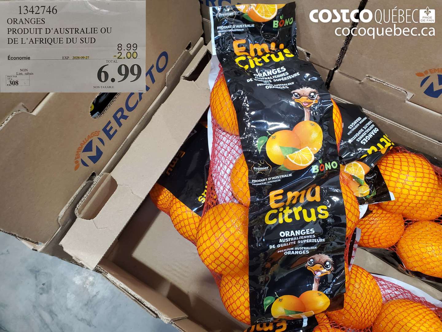 1342746 ORANGES ($2.00 INSTANT SAVINGS EXPIRES ON 2026-09-27) $6.99