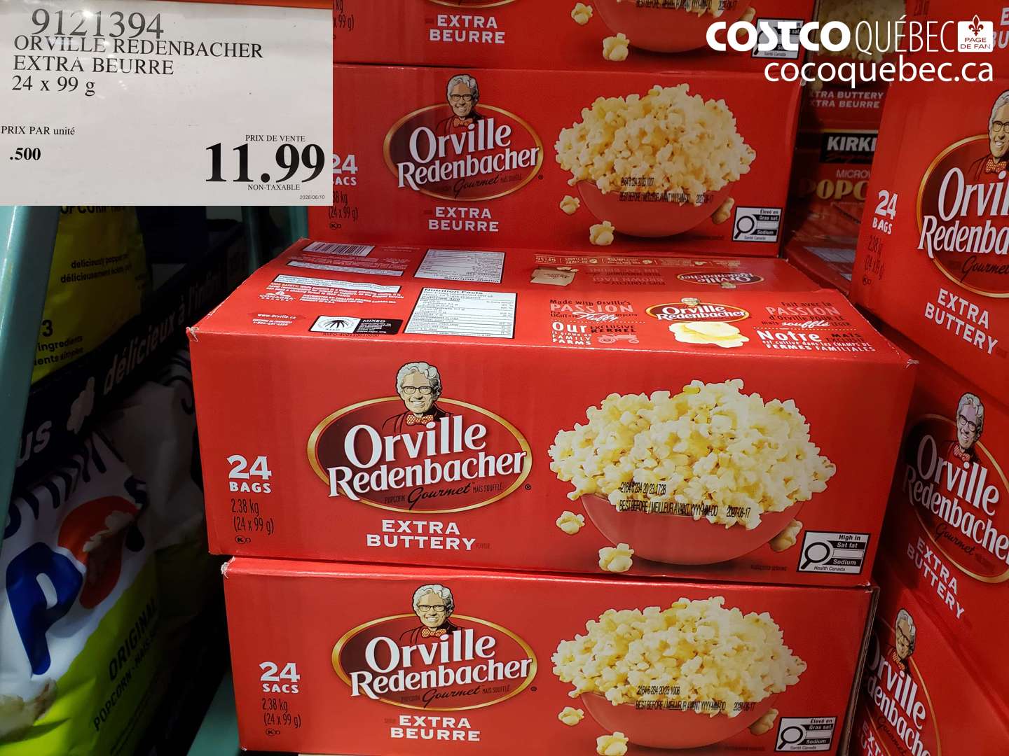 9121394 ORVILLE REDENBACHER EXTRA BEURRE $11.99