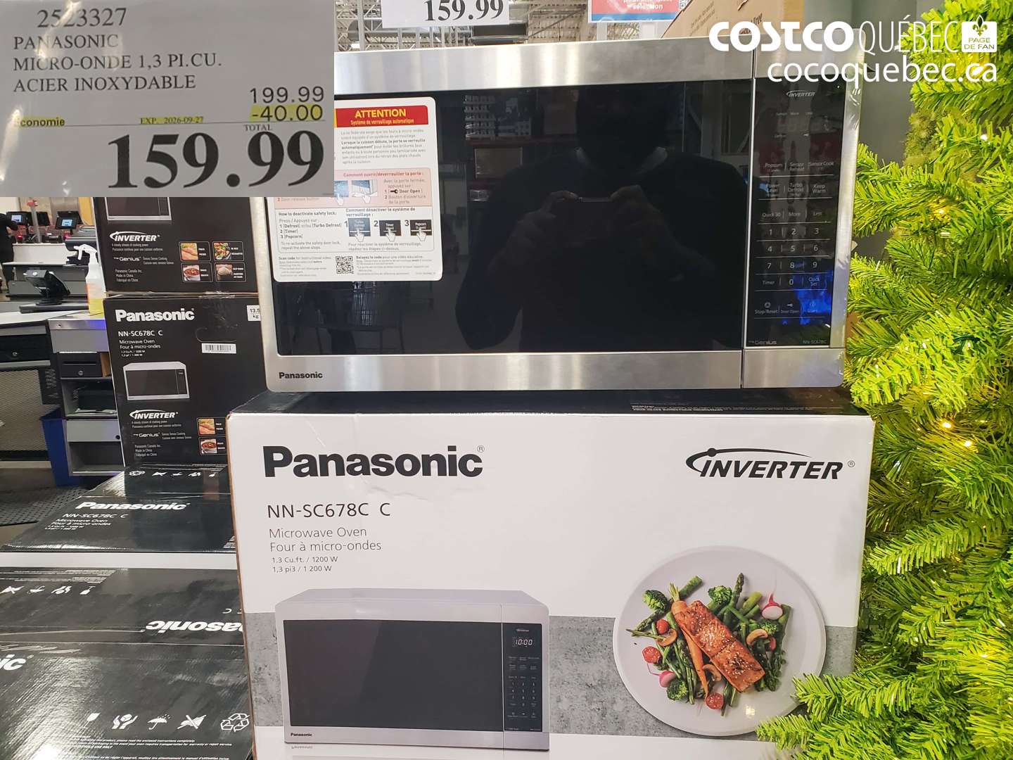 2523327 PANASONIC MICRO-ONDE 1.3 PI.CU. ACIER INOXYDABLE ($40.00 INSTANT SAVINGS EXPIRES ON 2026-09-27) $159.99