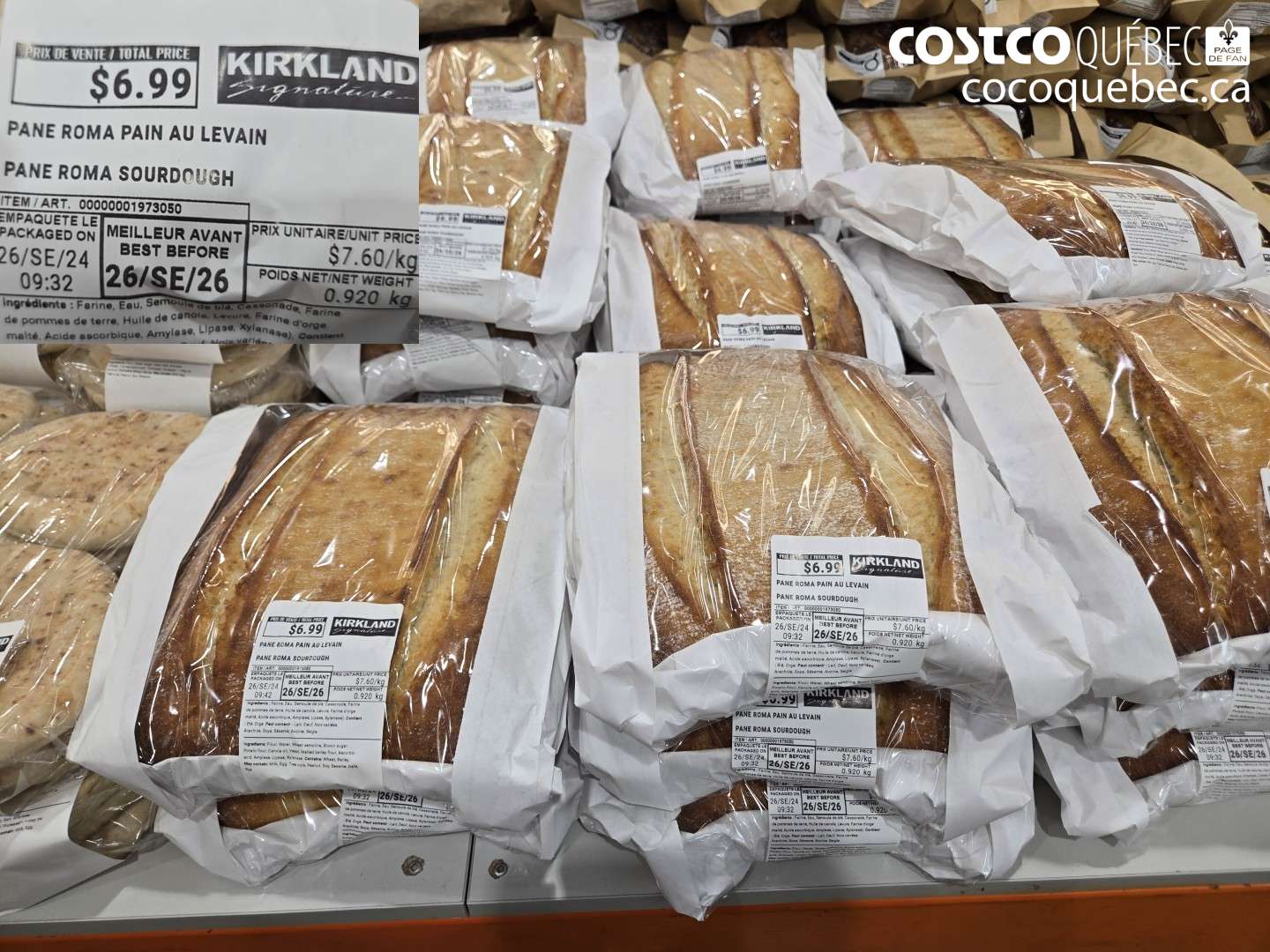1973050 PANE ROMA PAIN AU LEVAIN $6.99