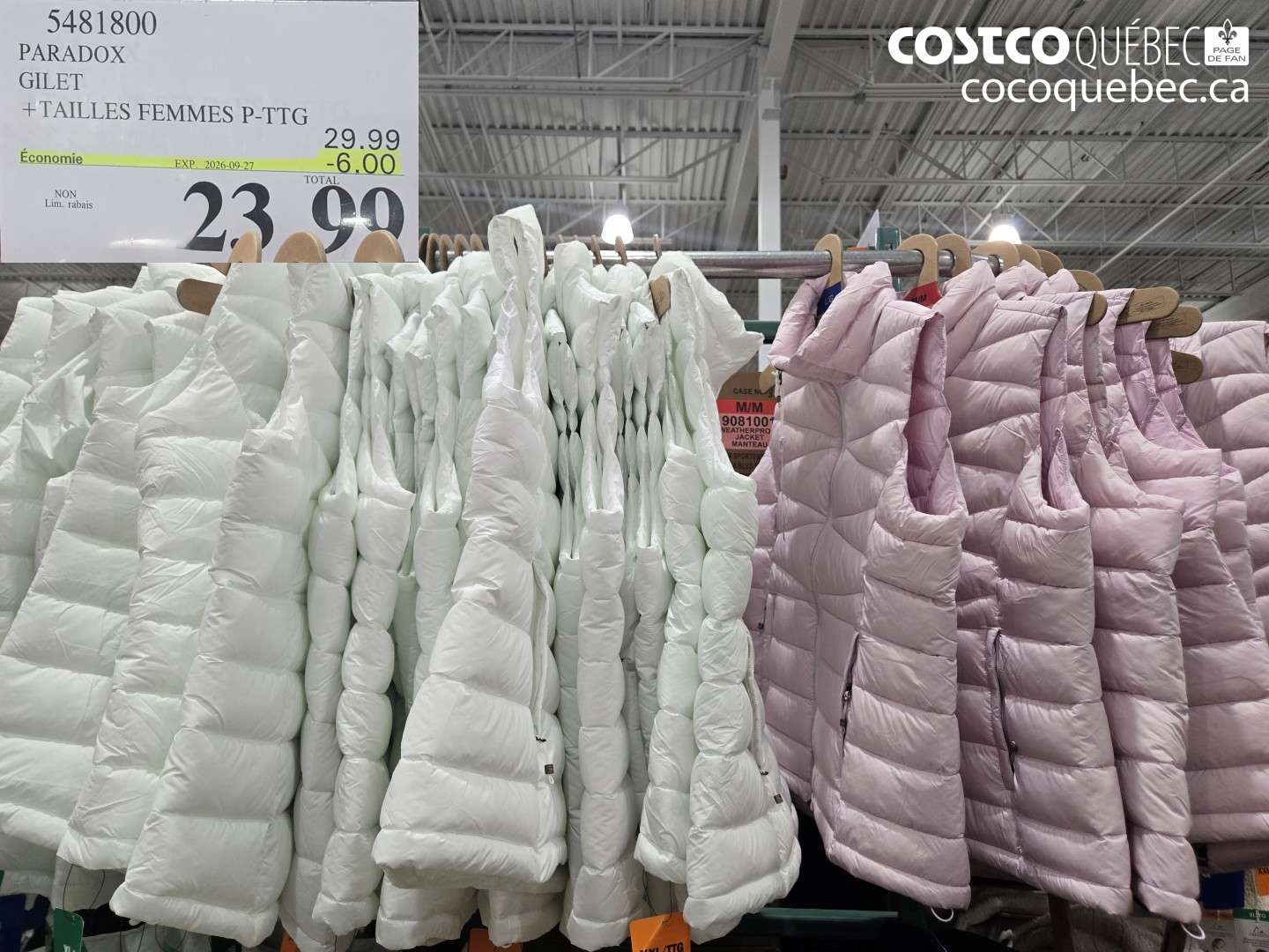 5481800 PARADOX GILET ($6.00 INSTANT SAVINGS EXPIRES ON 2026-09-27) $23.99