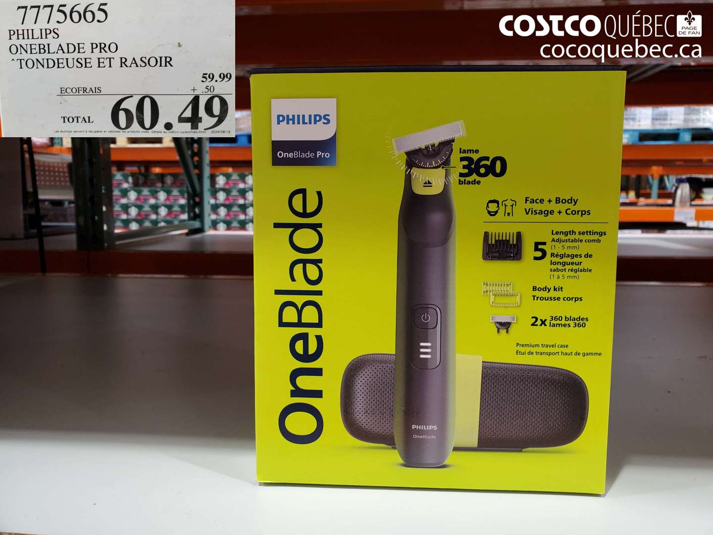 7775665 PHILIPS ONEBLADE PRO $60.49