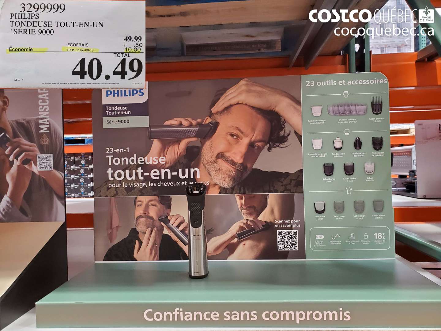 3299999 PHILIPS TONDEUSE TOUT-EN-UN SÉRIE 9000 ($10.00 INSTANT SAVINGS EXPIRES ON 2026-09-13) $40.49