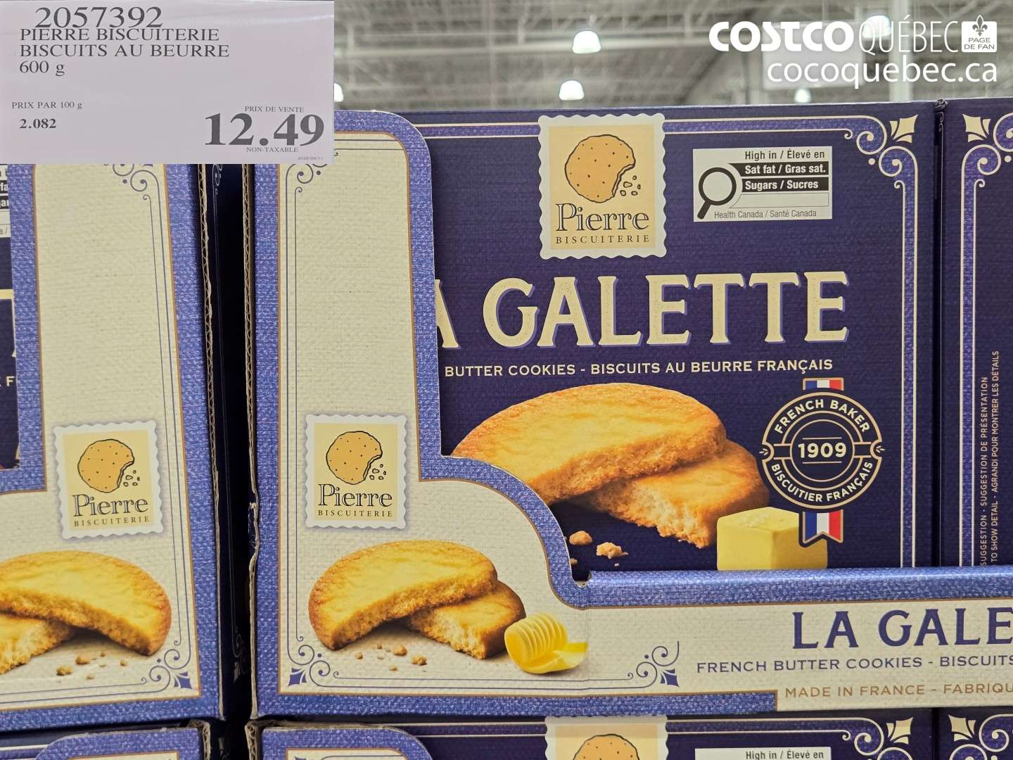 2057392 PIERRE BISCUITERIE BISCUITS AU BEURRE $12.49