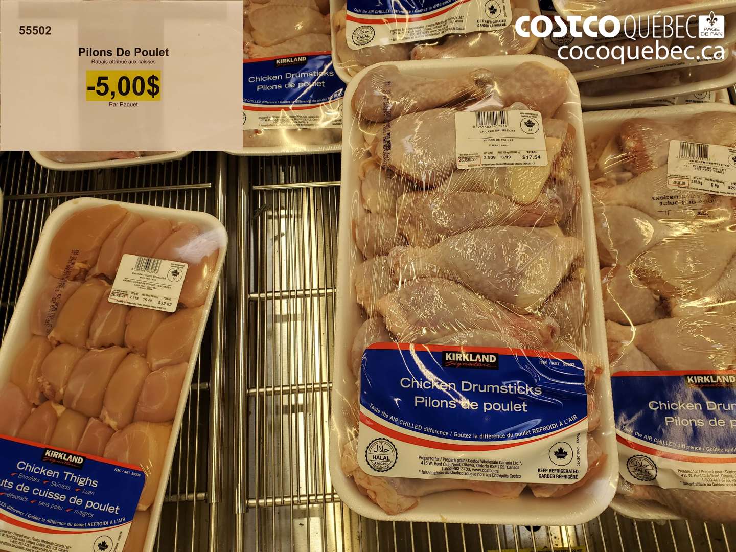 55502 PILONS DE POULET ($5.00 INSTANT SAVINGS)
