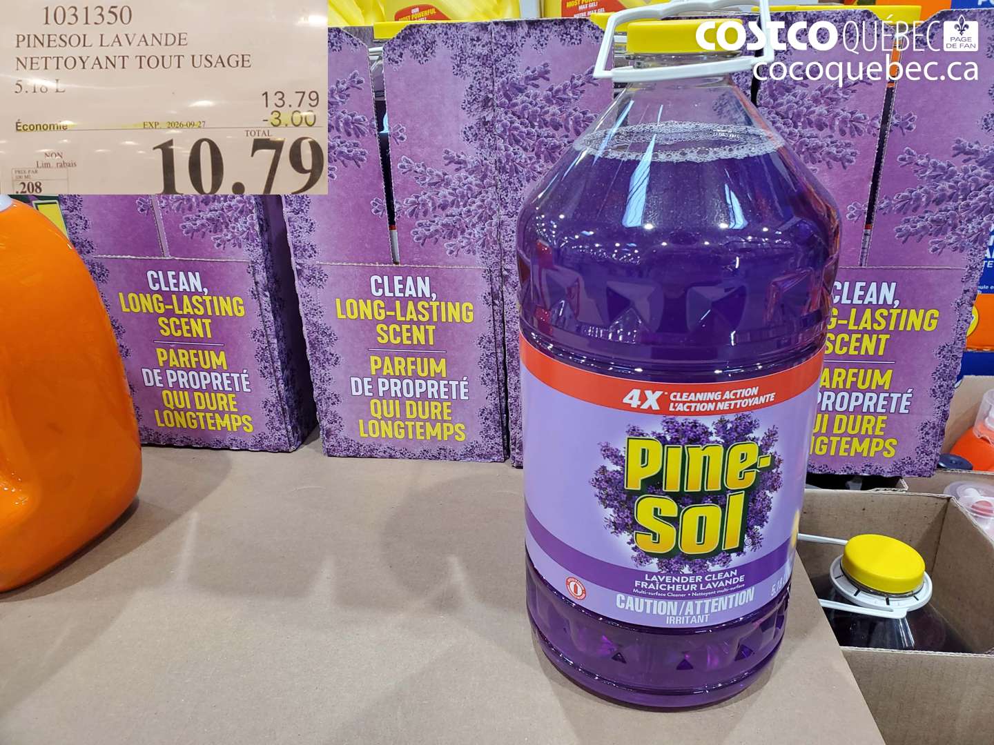 1031350 PINESOL LAVANDE NETTOYANT TOUT USAGE ($3.00 INSTANT SAVINGS EXPIRES ON 2026-09-27) $10.79