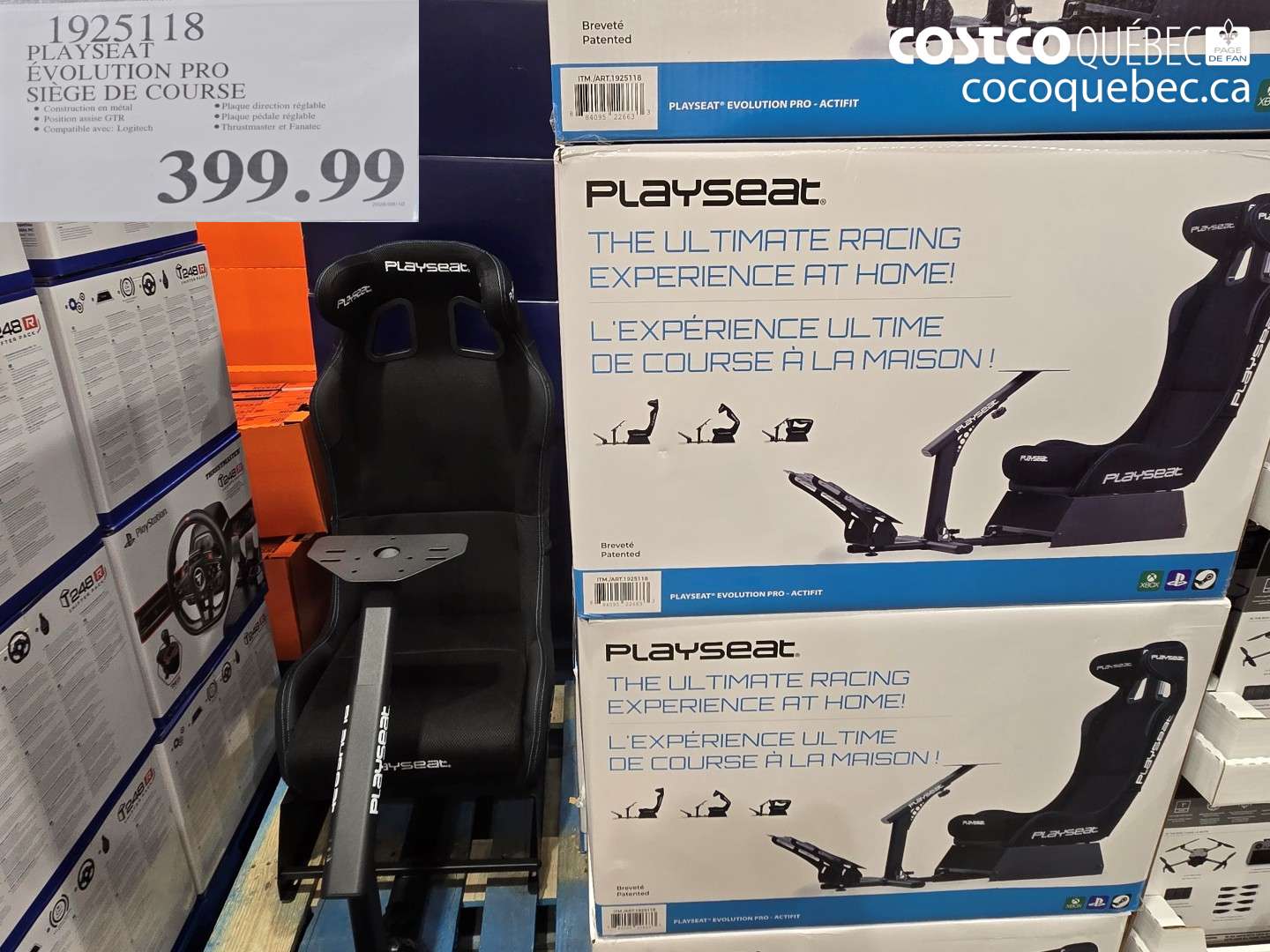 1925118 PLAYSEAT ÉVOLUTION PRO SIÈGE DE COURSE $399.99