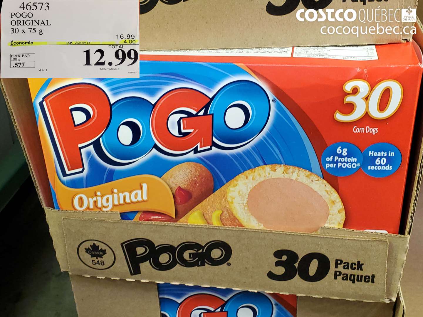 46573 POGO ORIGINAL 30 X 75 G ($4.00 INSTANT SAVINGS EXPIRES ON 2026-09-13) $12.99