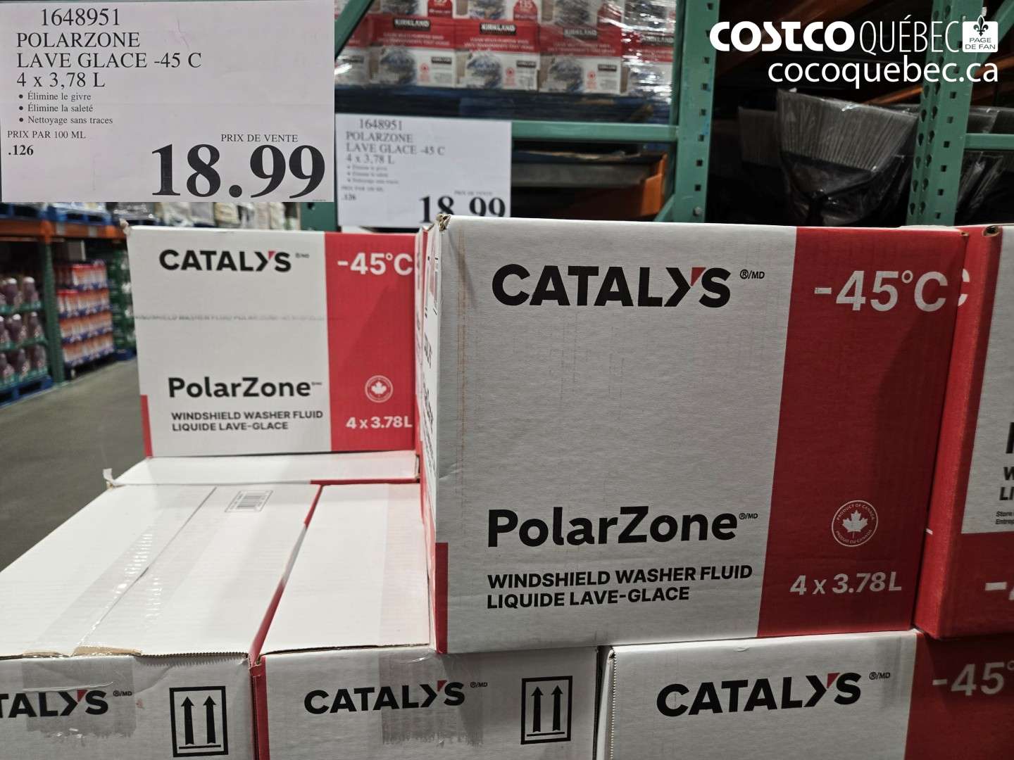 1648951 POLARZONE LAVE GLACE -45 C 4 X 3.78 L $18.99