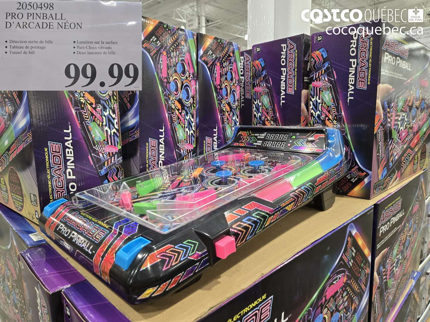 2050498 PRO PINBALL D'ARCADE NÉON $99.99