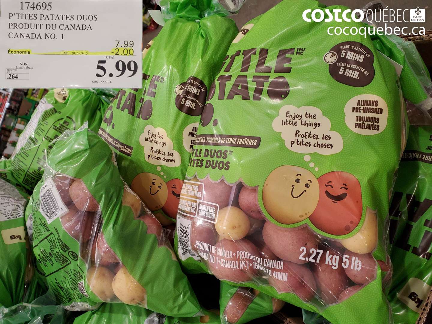 174695 P'TITES PATATES DUOS ($2.00 INSTANT SAVINGS EXPIRES ON 2026-09-15) $5.99
