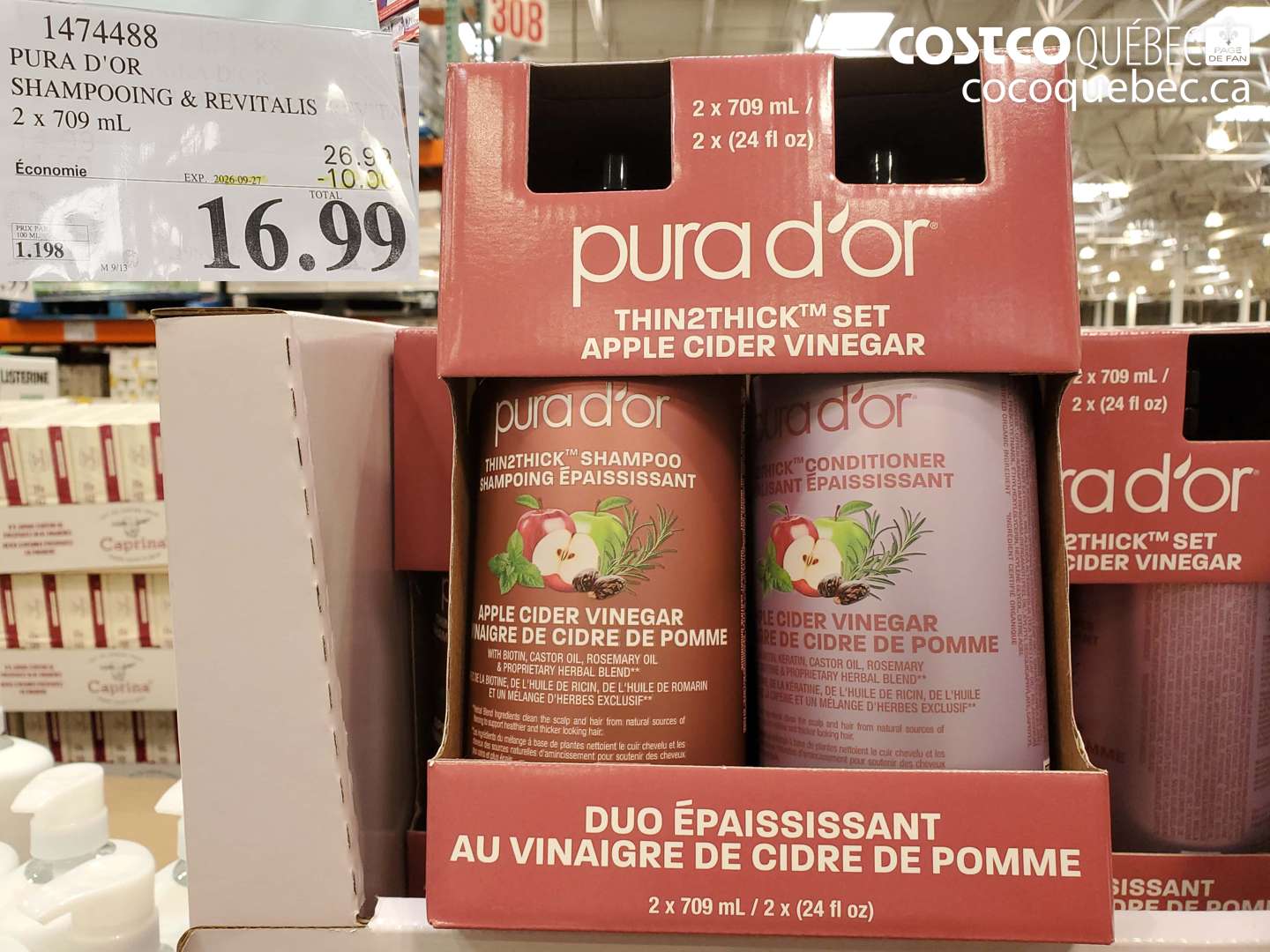 1474488 PURA D'OR SHAMPOOING & REVITALIS ($10.00 INSTANT SAVINGS EXPIRES ON 2026-09-27) $16.99