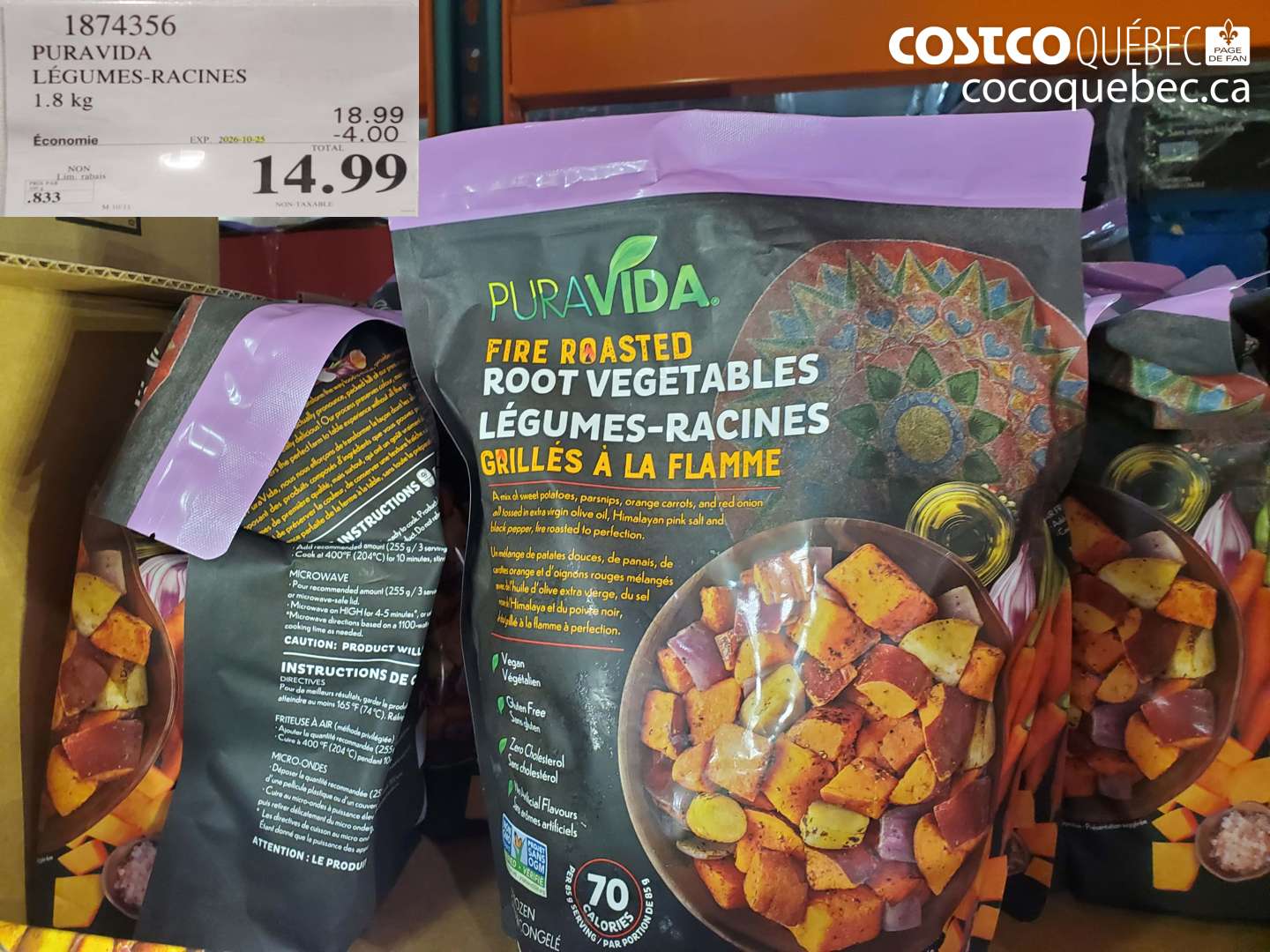 1874356 PURA VIDA LÉGUMES-RACINES ($4.00 INSTANT SAVINGS EXPIRES ON 2026-10-25) $14.99