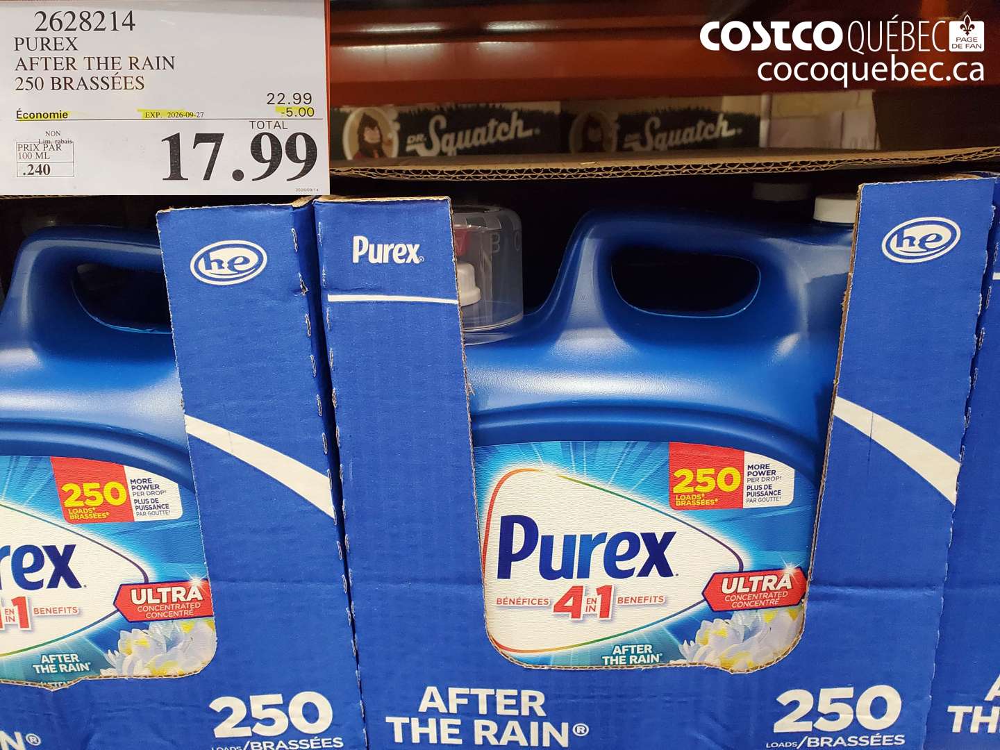2628214 PUREX AFTER THE RAIN 250 BRASSÉES ($5.00 INSTANT SAVINGS EXPIRES ON 2026-09-27) $17.99