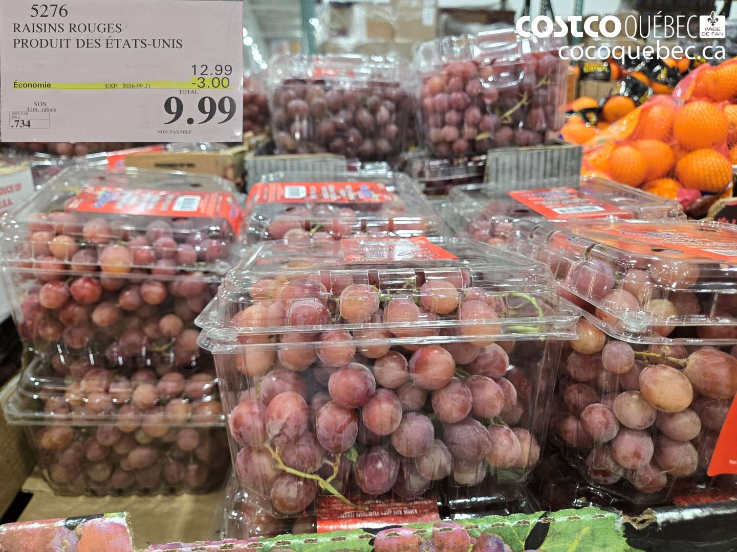 5276 RAISINS ROUGES PRODUIT DES ÉTATS-UNIS ($3.00 INSTANT SAVINGS EXPIRES ON 2026-09-21) $9.99