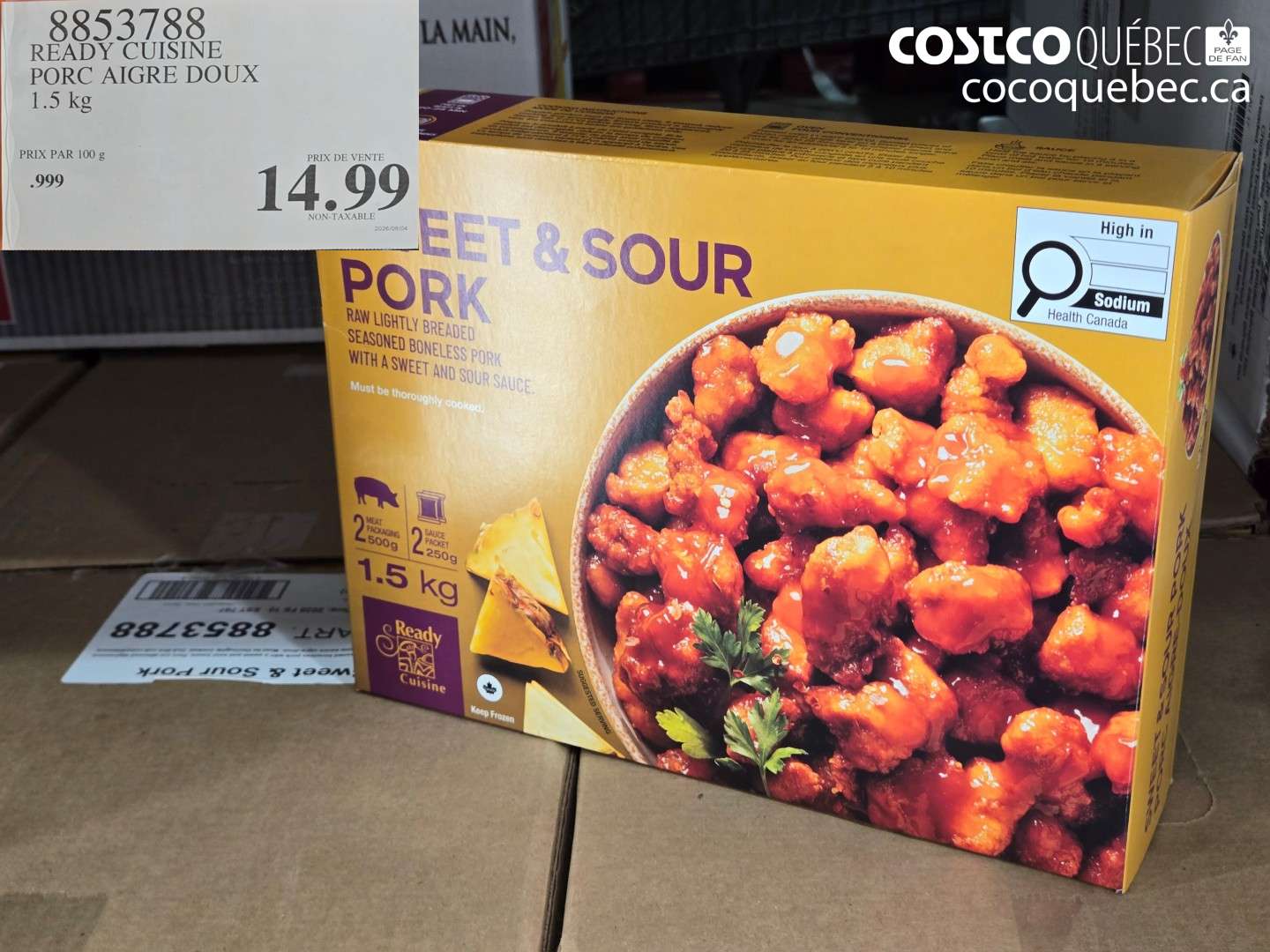 8853788 READY CUISINE PORC AIGRE DOUX $14.99
