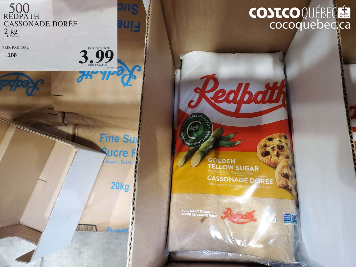 500 REDPATH CASSONADE DORÉE 2 KG $3.99