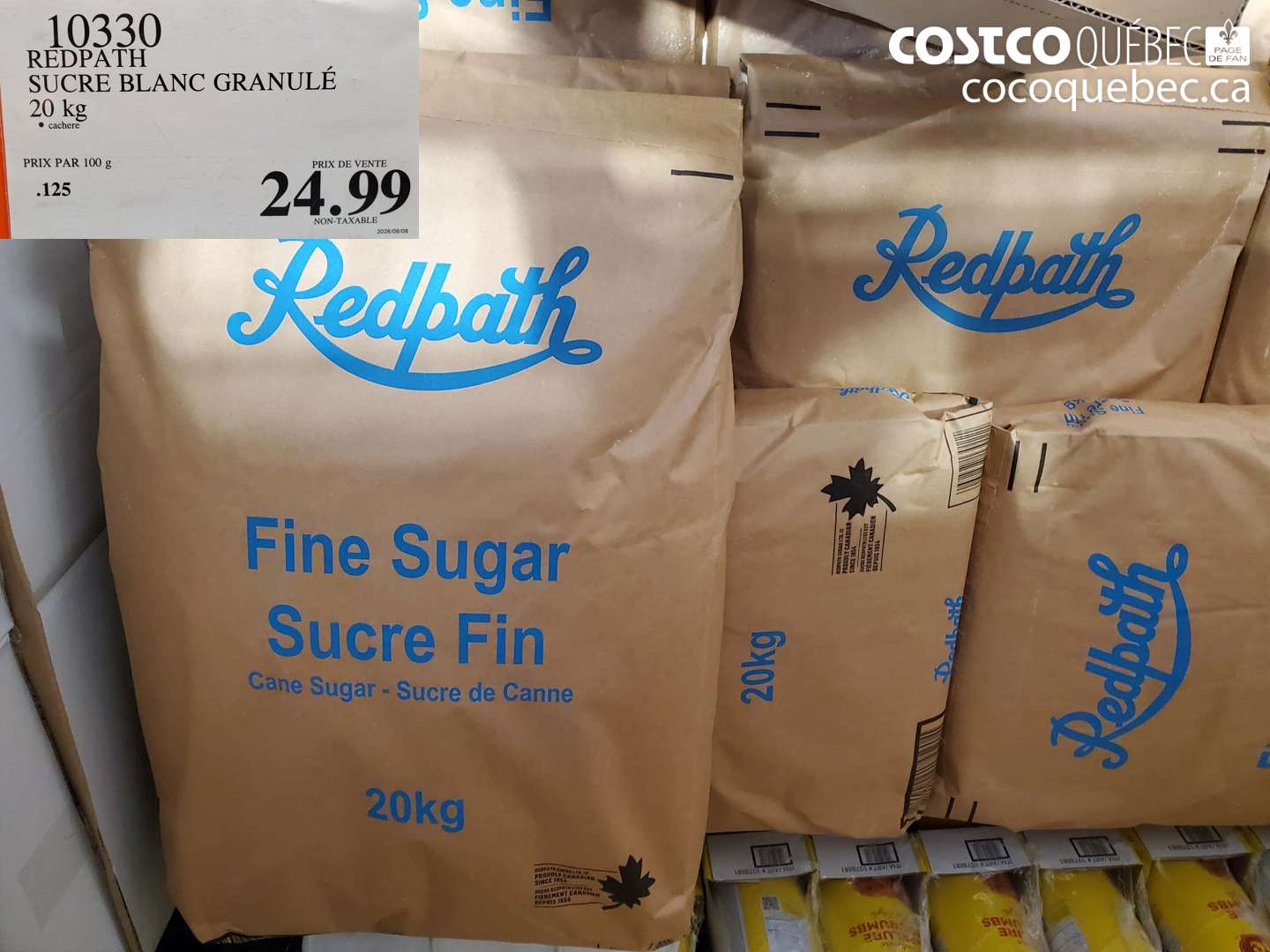 10330 REDPATH SUCRE BLANC GRANULÉ 20 KG $24.99