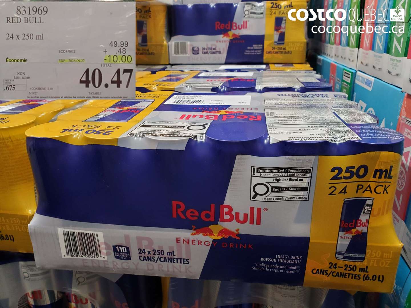 831969 RED BULL ($10.00 INSTANT SAVINGS EXPIRES ON 2026-09-27) $40.47