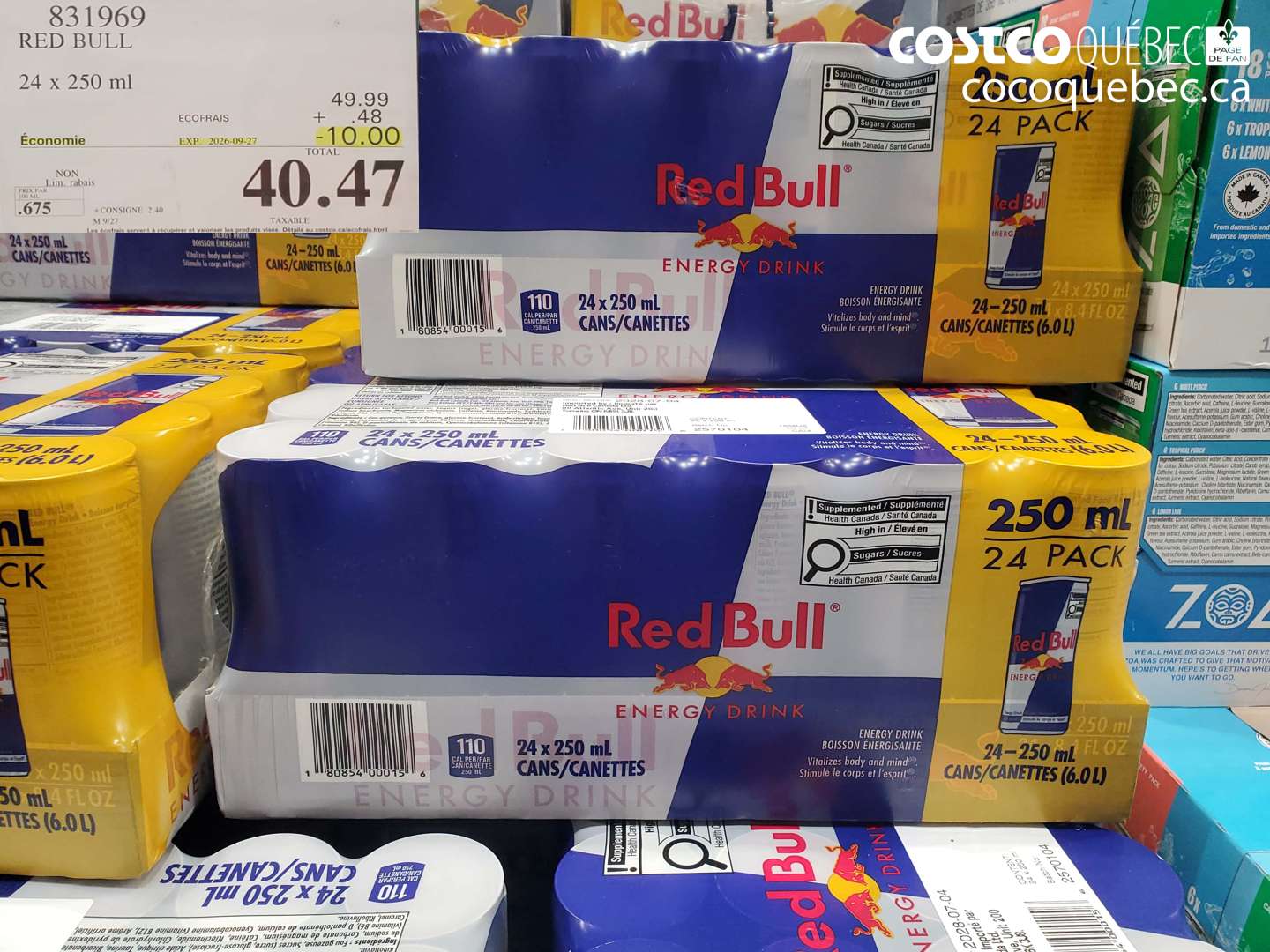 831969 RED BULL ($10.00 INSTANT SAVINGS EXPIRES ON 2026-09-27) $40.47