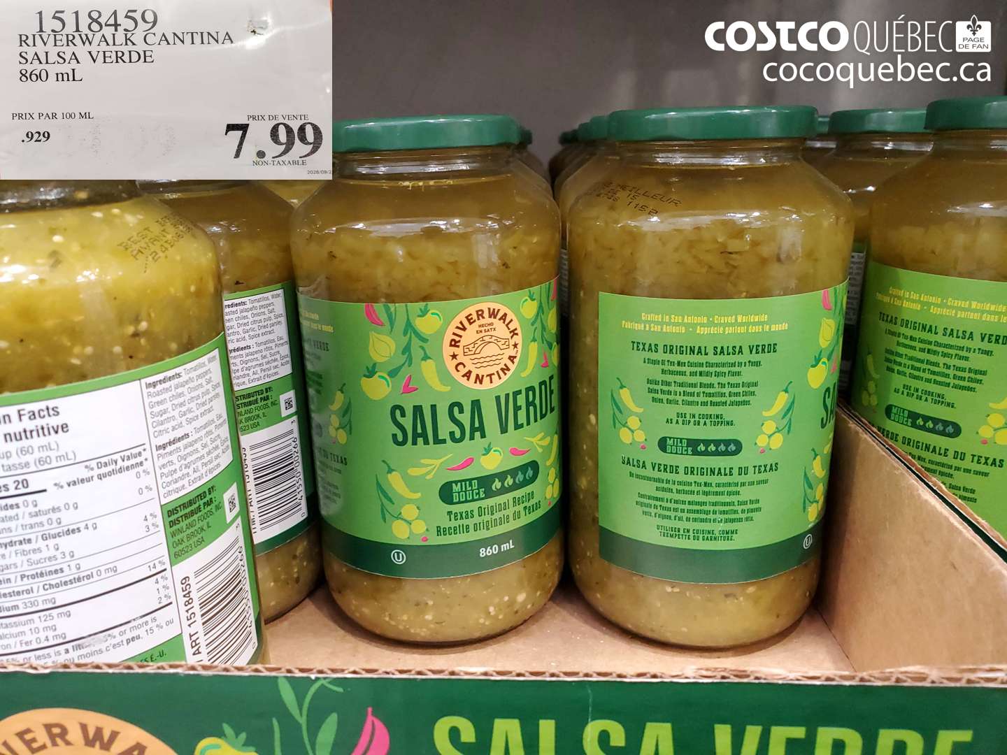 1518459 RIVERWALK CANTINA SALSA VERDE $7.99