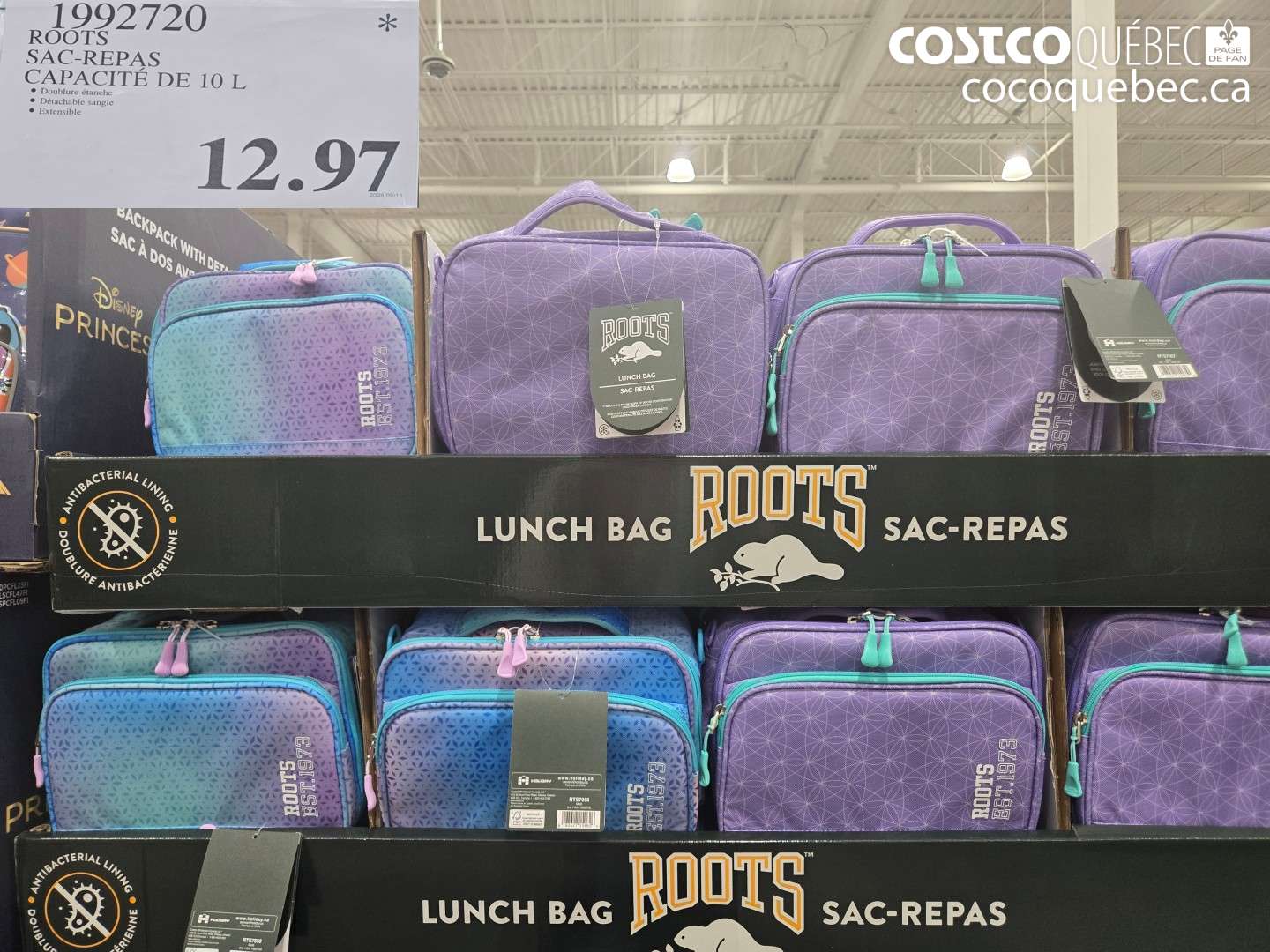 1992720 ROOTS SAC-REPAS CAPACITÉ DE 10 L $12.97