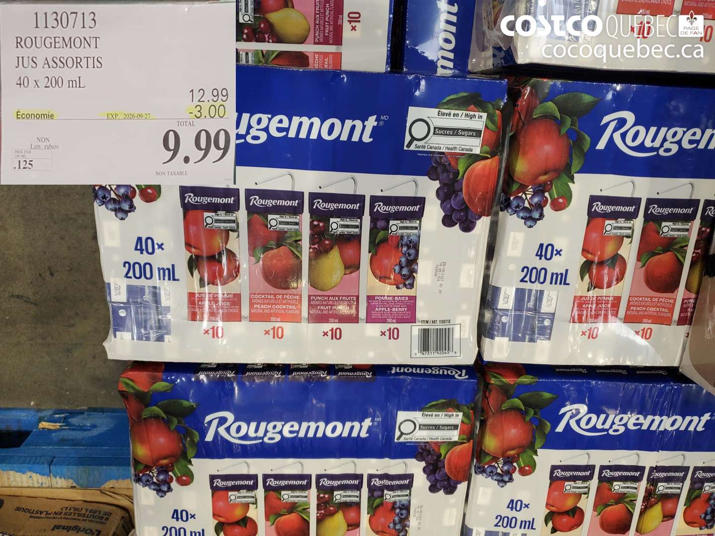 1130713 ROUGEMONT JUS ASSORTIS ($3.00 INSTANT SAVINGS EXPIRES ON 2026-09-27) $9.99