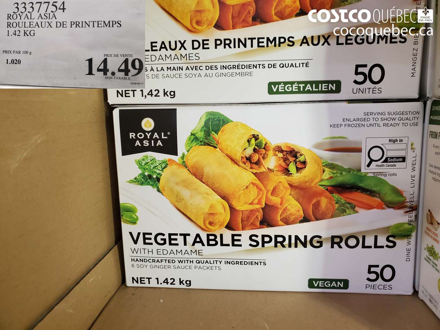 3337754 ROYAL ASIA ROULEAUX DE PRINTEMPS 1.42 KG $14.49