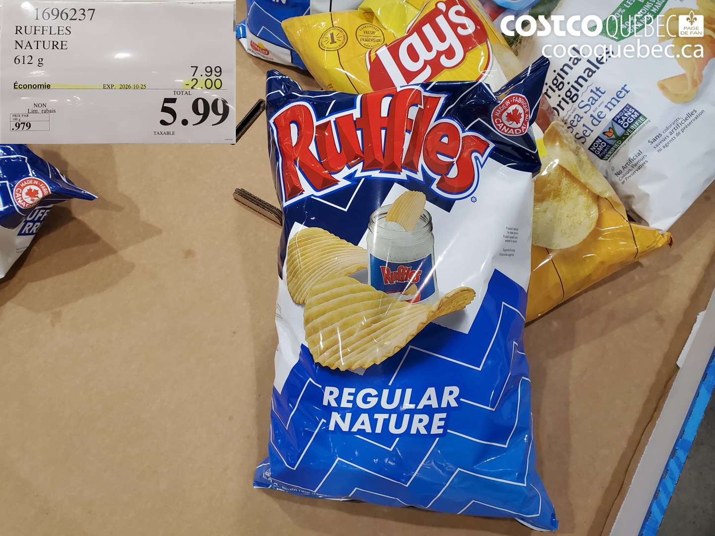 1696237 RUFFLES NATURE ($2.00 INSTANT SAVINGS EXPIRES ON 2026-10-25) $5.99
