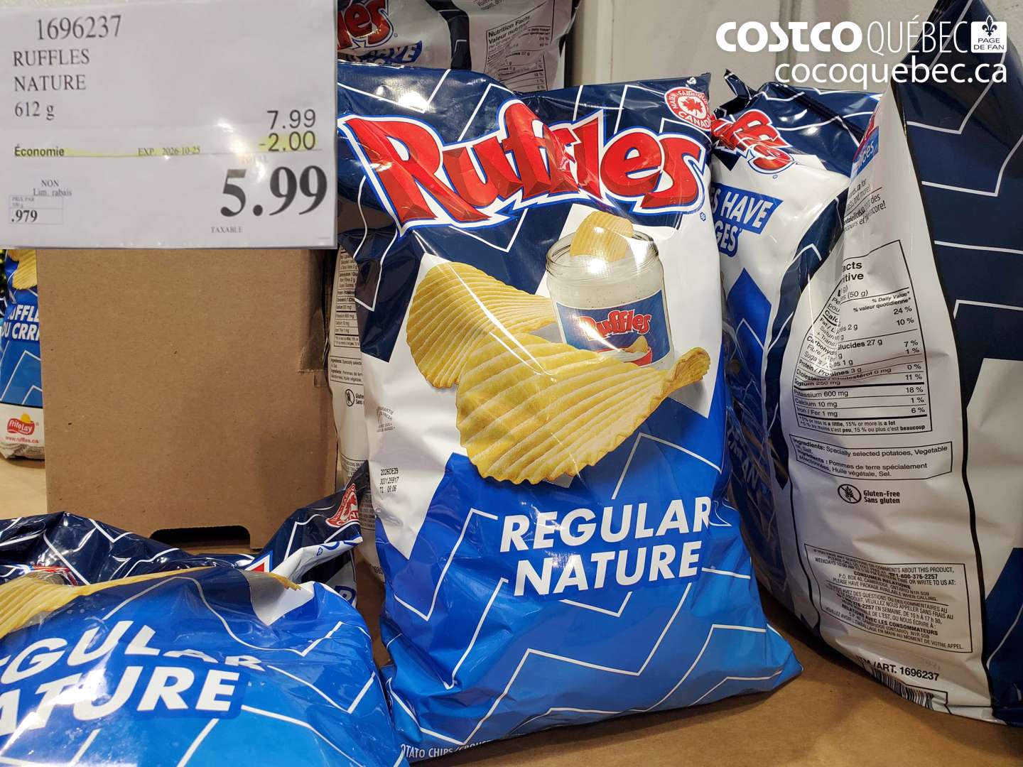 1696237 RUFFLES NATURE ($2.00 INSTANT SAVINGS EXPIRES ON 2026-10-25) $5.99