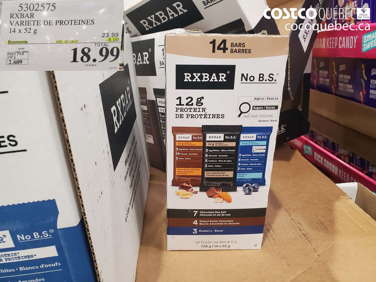 5302575 RXBAR VARIETE DE PROTEINES ($5.00 INSTANT SAVINGS EXPIRES ON 2026-09-27) $18.99