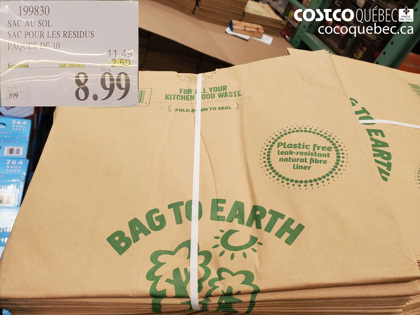 199830 SAC AU SOL SAC POUR LES RESIDUS PAQUET DE 10 ($2.50 INSTANT SAVINGS EXPIRES ON 2026-09-13) $8.99