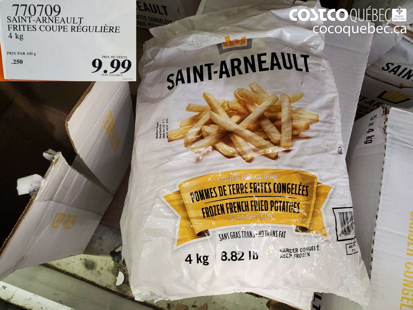 770709 SAINT-ARNEAULT FRITES COUPE RÉGULIÈRE $9.99