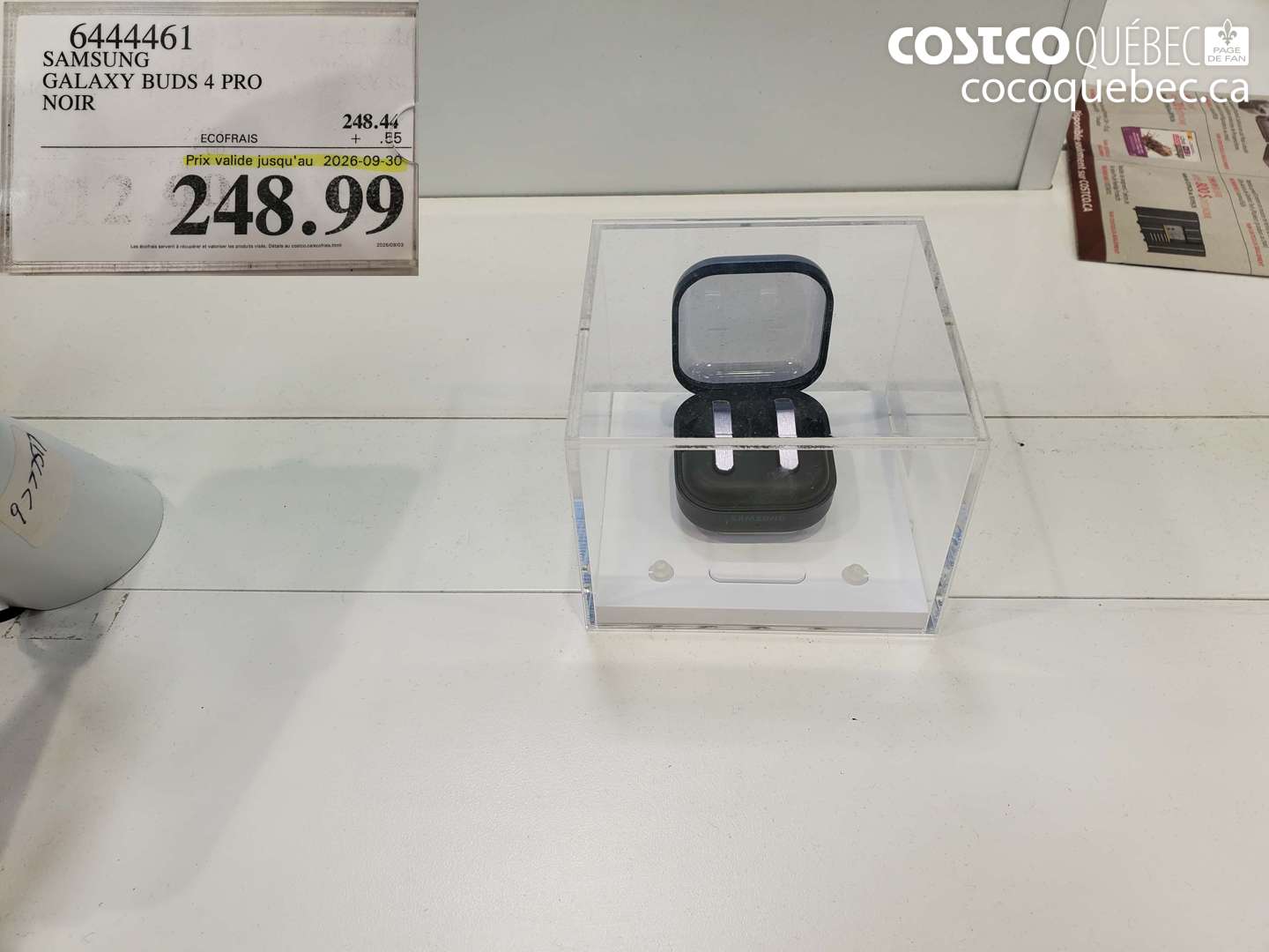 6444461 SAMSUNG GALAXY BUDS 4 PRO NOIR (EXPIRES ON 2026-09-30) $248.99