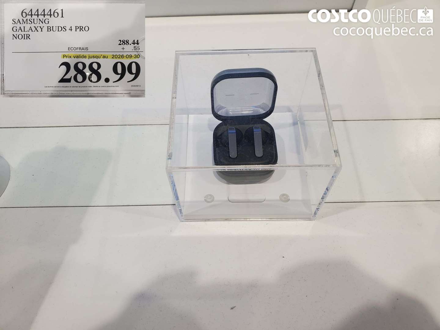 6444461 SAMSUNG GALAXY BUDS 4 PRO NOIR (EXPIRES ON 2026-09-30) $288.99